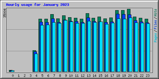 Hourly usage for January 2023