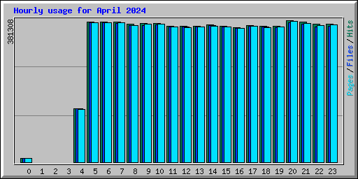 Hourly usage for April 2024